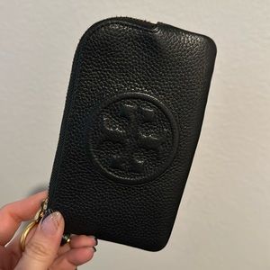 Tory Burch Miller Top Zip Leather Card Case